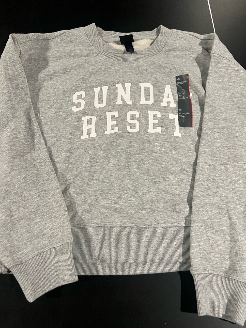all in motion Gray "SUNDAY RESET" Crewneck Sweatshirt